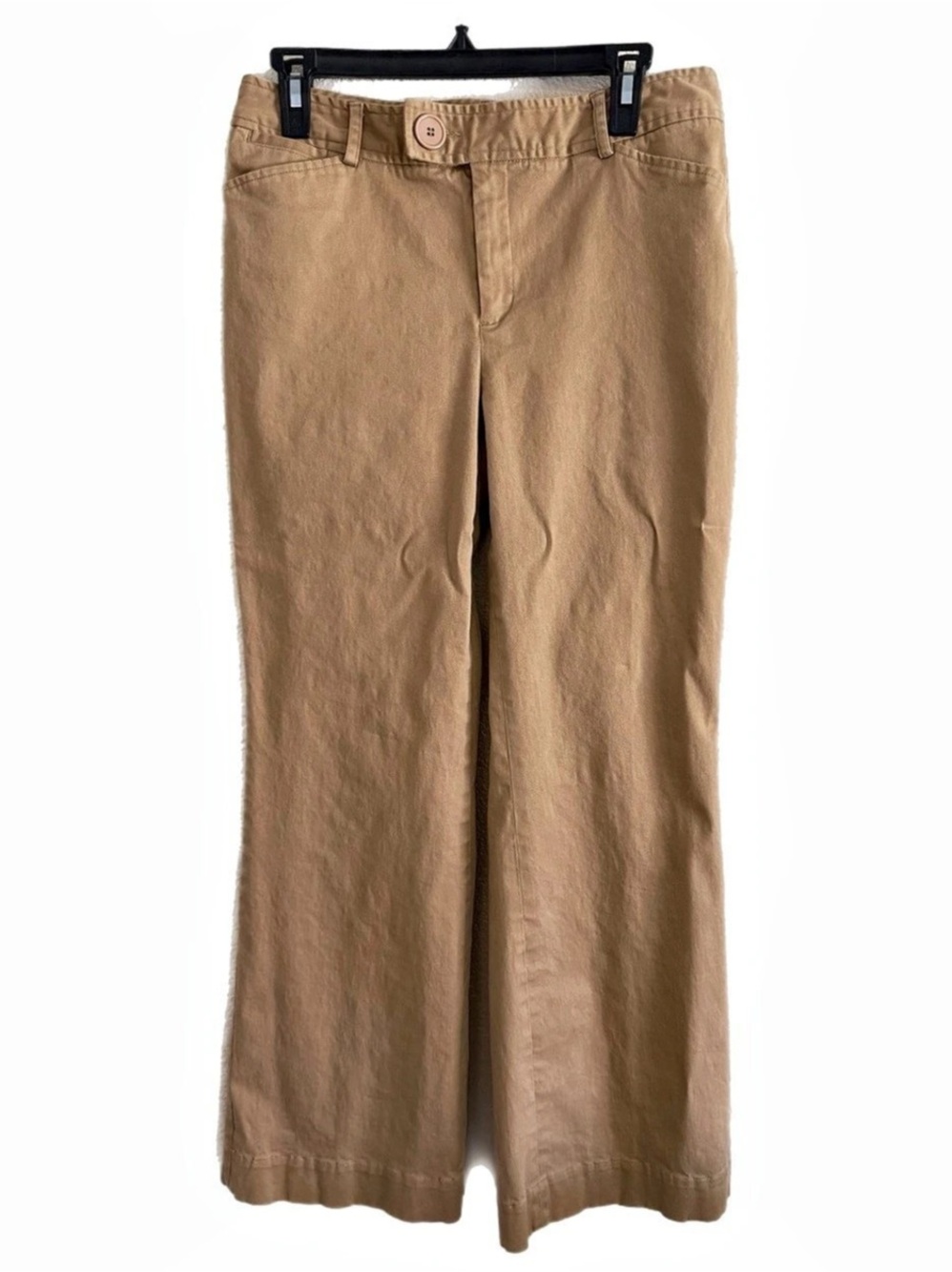 Kenzie Y2K Style Wide Leg Chino Pants in Tan Size 8
